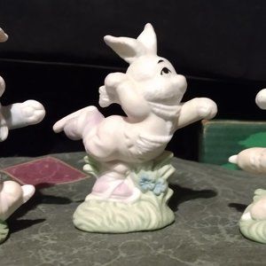 Three porcelain Easter bunnies by Art Mark